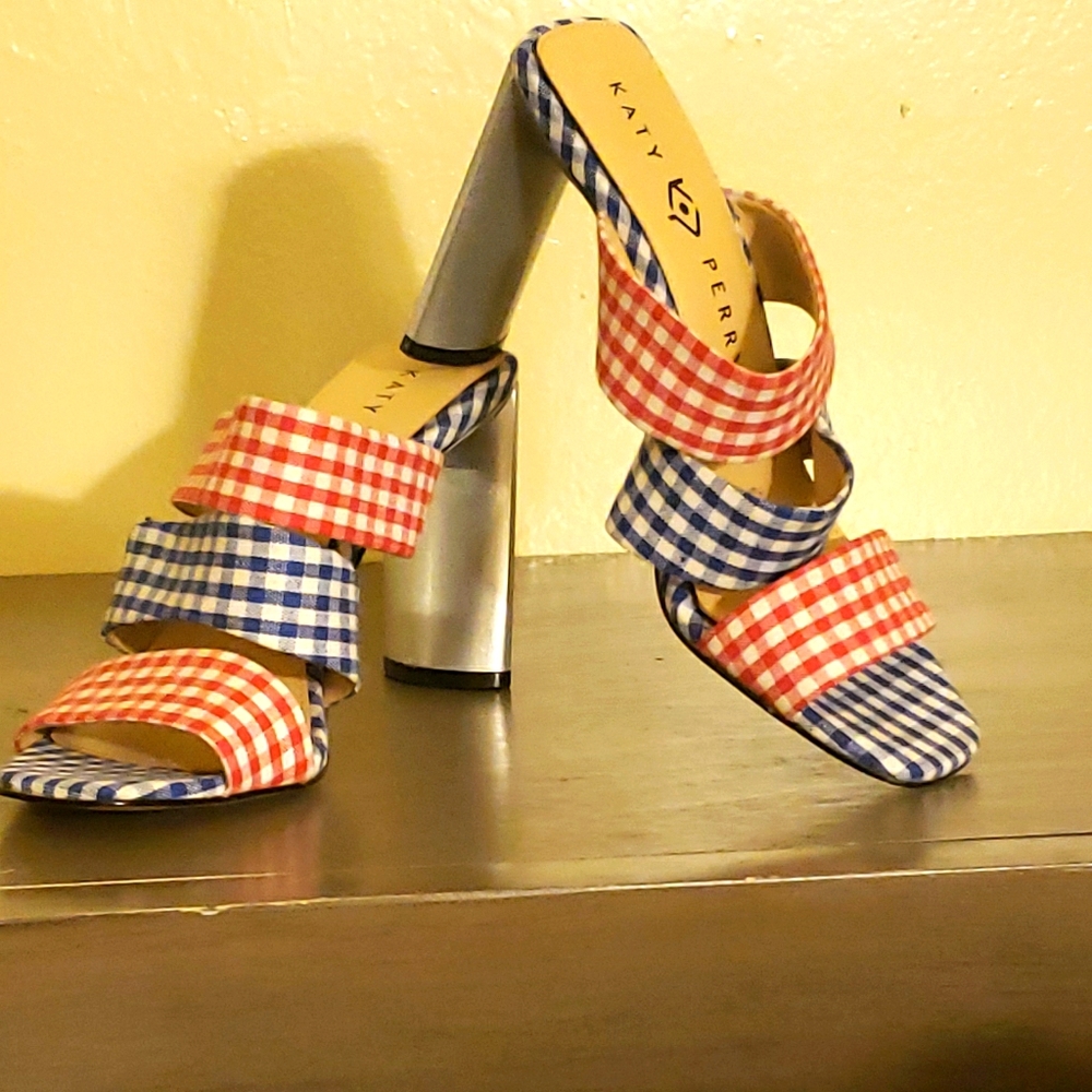 KATY PERRY Red, White + Blue Chker Shoes